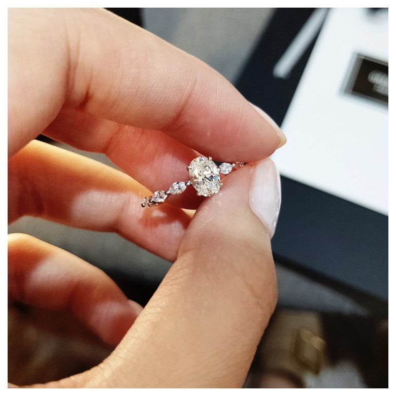 Cincin Sterling Silver 925 Dengan Cubic Zirconia Untuk Wanita