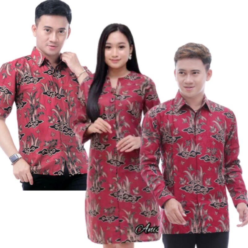 Batik Couple Tunik kemeja Size M L XL XXL