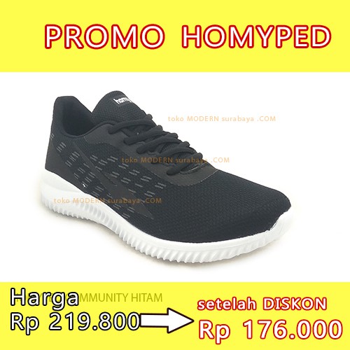 HOMYPED COMMUNITY HITAM sepatu pria sepatu casual sneakers