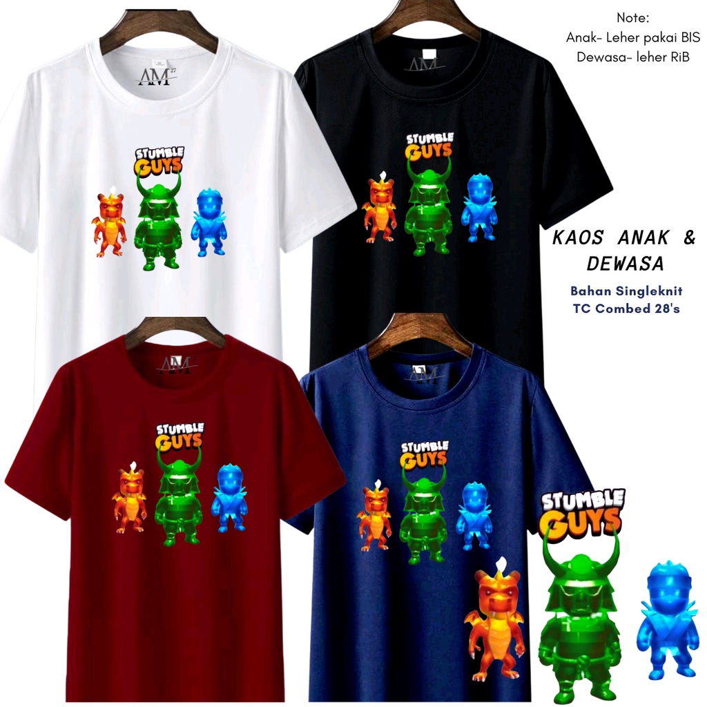 BAJU STUMBLE ANAK COWOK 1-12 Tahun - Remaja - Dewasa - JUMBO 3MONSTER