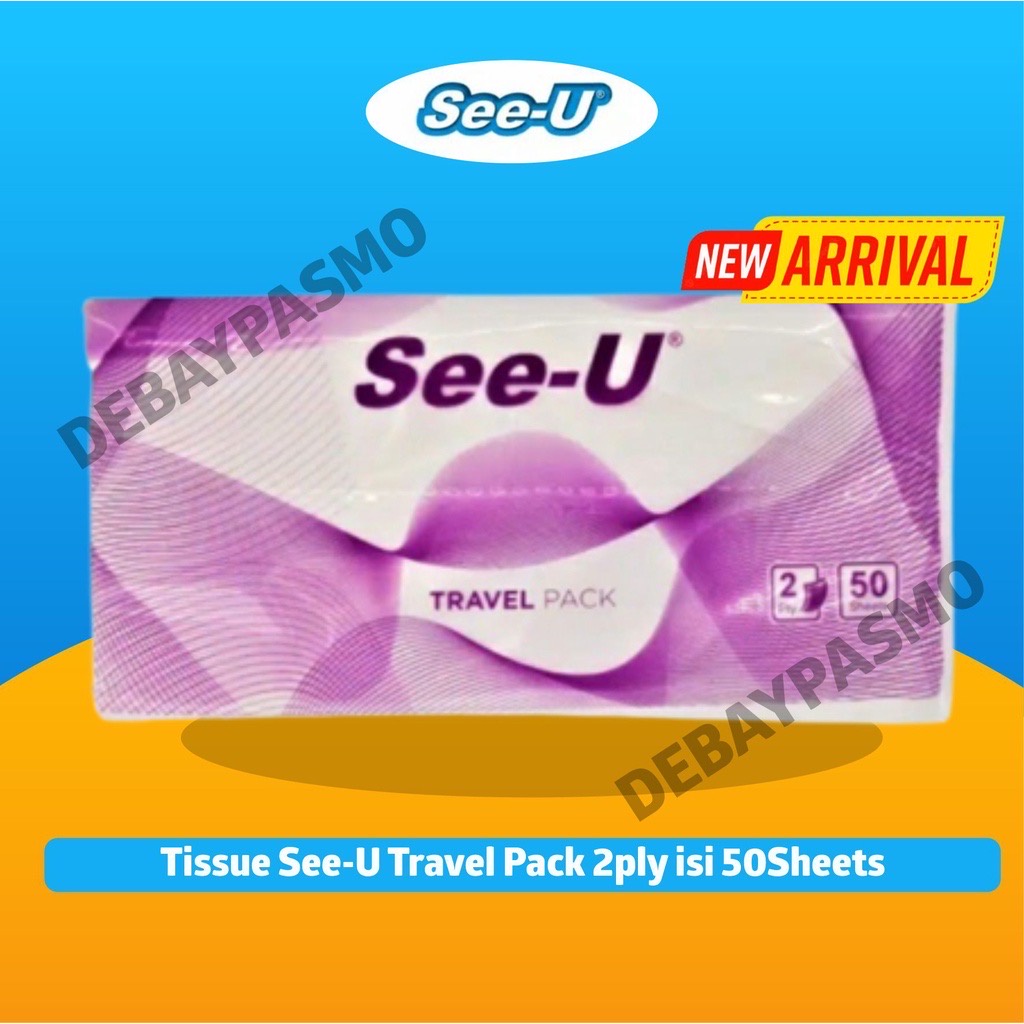 Travel Pack Tissue See-U 50 Sheet/TISU MULTIFUNGSI KECIL PRAKTIS DIGUNAKAN RINGAN DIBAWAH TERMURAH