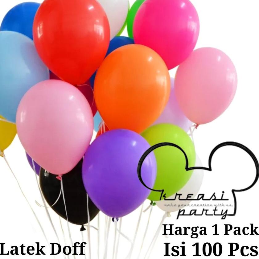 Balon Latex Doff 1 PACK ISI 100 Pcs / Balon Per Pack / Balon Karet