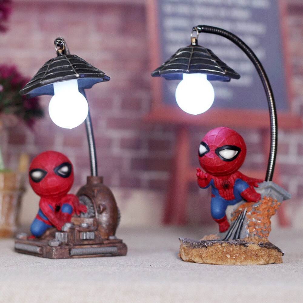 Spiderman Lampu Tidur Led Resin Spider Man Lampu Untuk Anak Kamar Anak Dekorasi Kiri Rumah Hadiah Natal Ulang Tahun