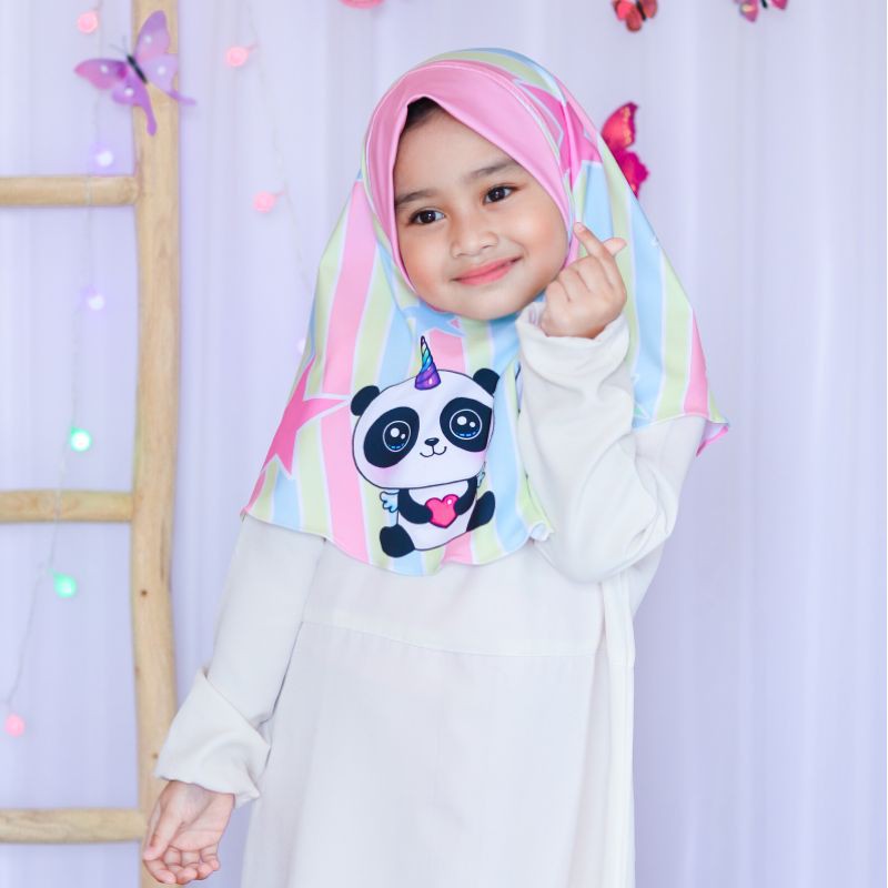 hijab instant motif panda