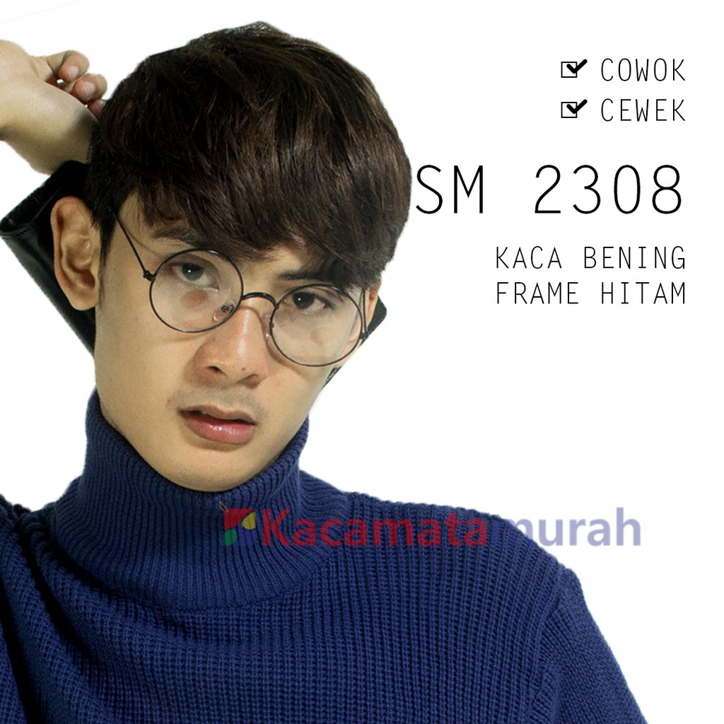  KACAMATA BEST SELLER GAYA KEREN KACA BENING FRAME HITAM 