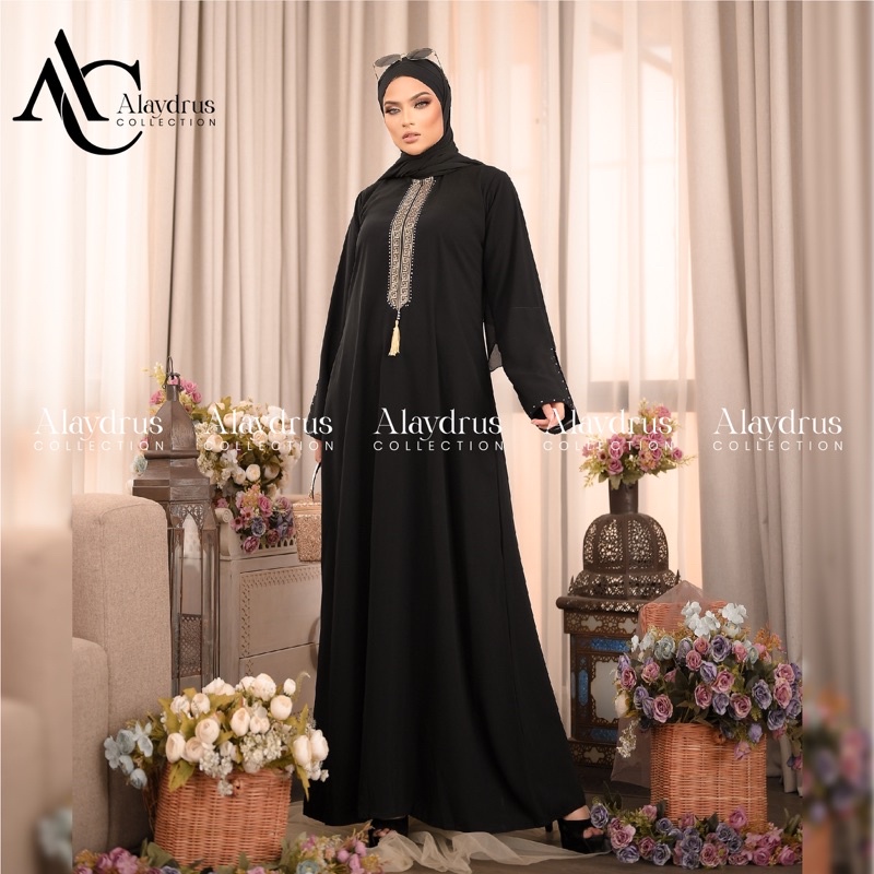 New Abaya Gamis Maxi Dress Arab Saudi Bordir Zephy Turki Umroh Dubai Turkey India Wanita Hitamjo Haidy