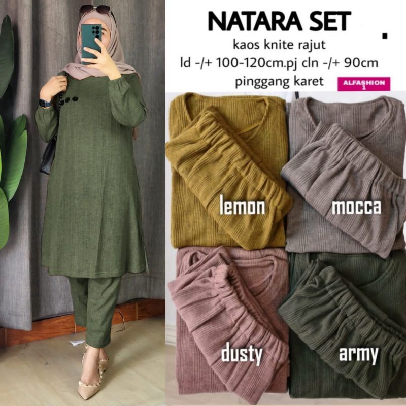 NATARA SET ORI BY ALFASHION SETELAN WANITA BAHAN KAOS