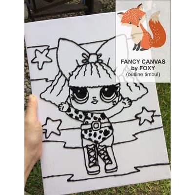 

NEW KANVAS LUKIS ANAK OUTLINE TIMBUL GAMBAR - LOL SURPISE DOLL CUTE PERALATAN MELUKIS ANAK