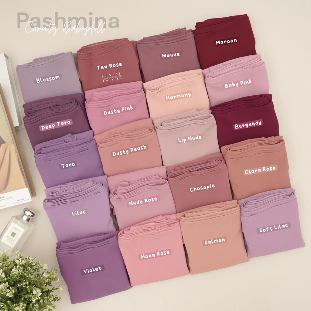 Pashmina Ceruty Babydoll Import (Jahit Tepi) Part 1-2