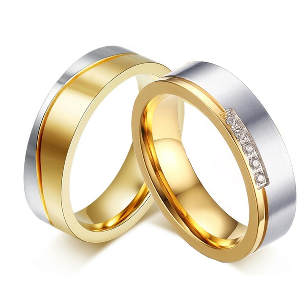 [NEW ARRIVAL] Cincin Couple / Tunangan / Nikah / Pasangan / Titanium C031