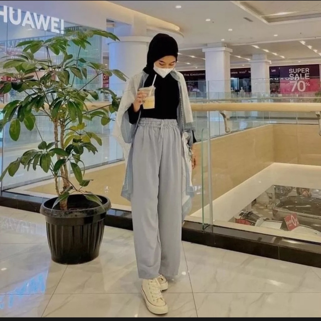 PROMO Celana kulot crinkle bahan crincle Airflow premium Celana kulot wanita Kulot crinkle premium