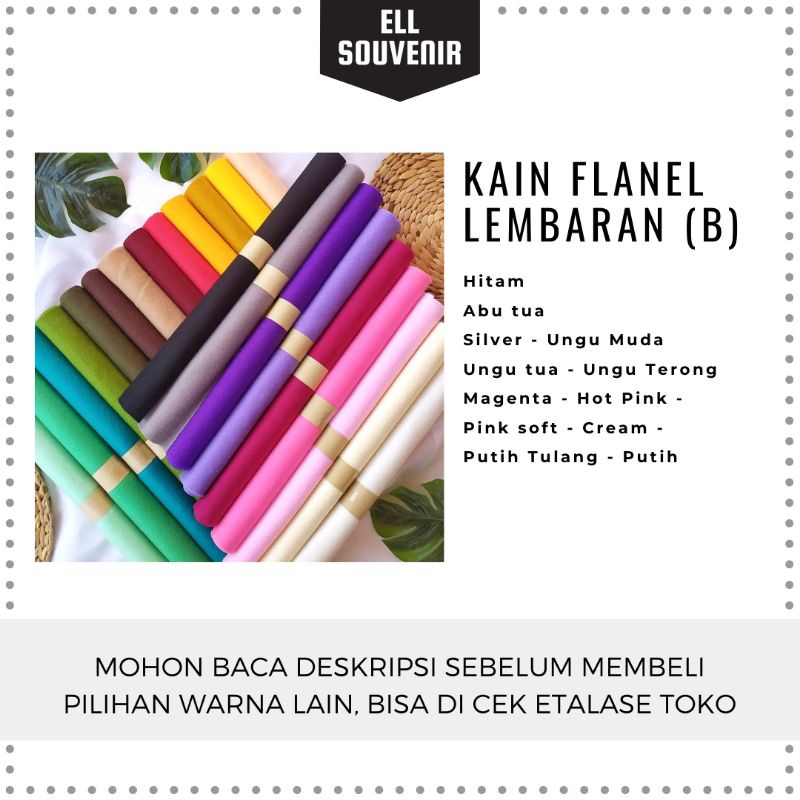 KAIN FLANEL LEMBARAN / HIDROPONIK / MURAH (B)