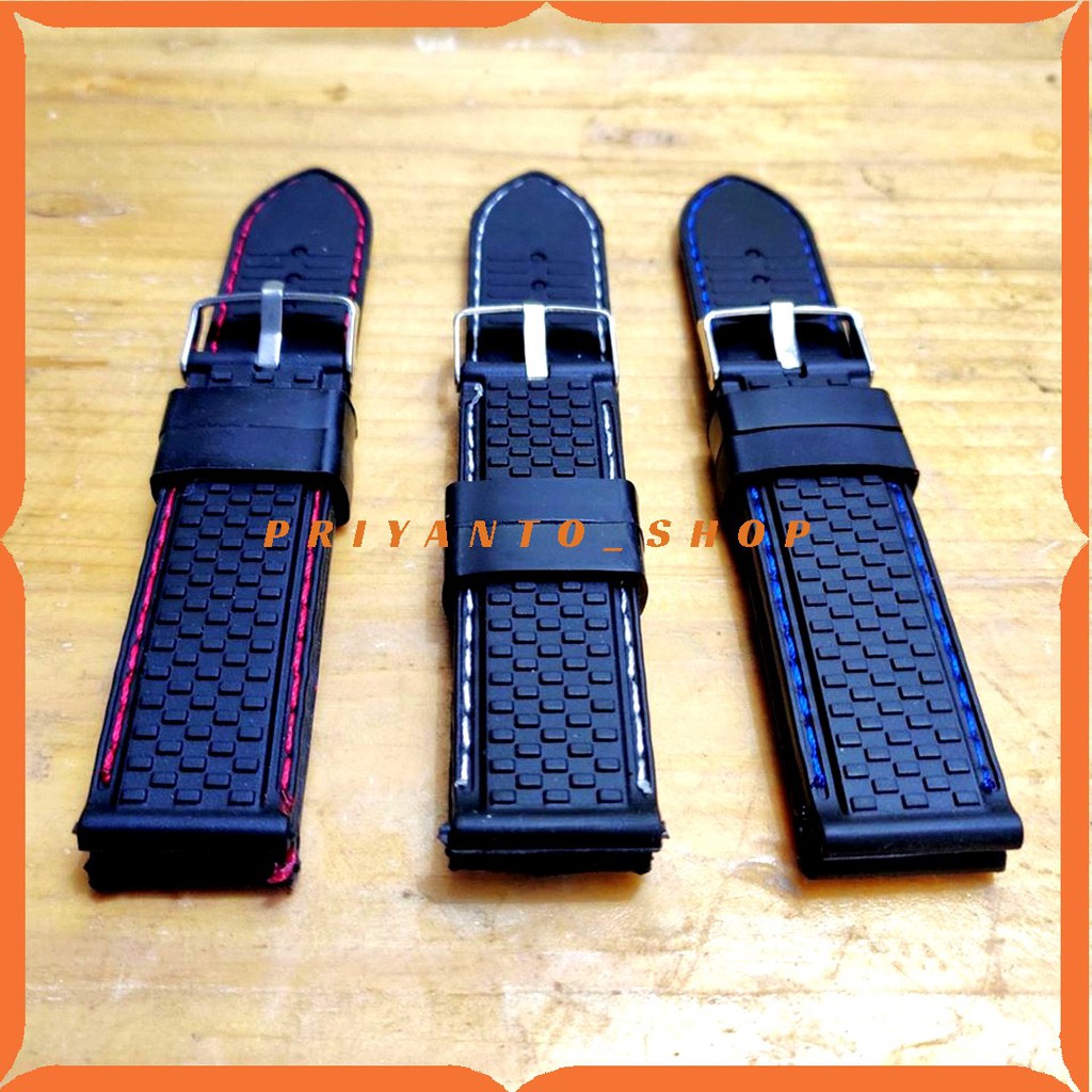 BEST SELLER Tali jam Tangan Rubber karet Watch Strap Rubber 22mm B111 Tali Karet 22mm Universal