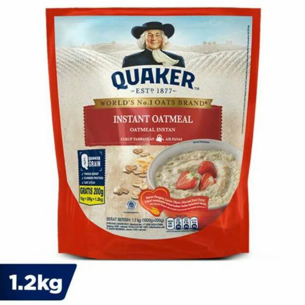 

BISA COD QUAKER INSTANT OATMEAL 1200 GRAM 1000+200 GRAM BERKUALITAS [Kode 1|Kode 2|Kode 3|Kode