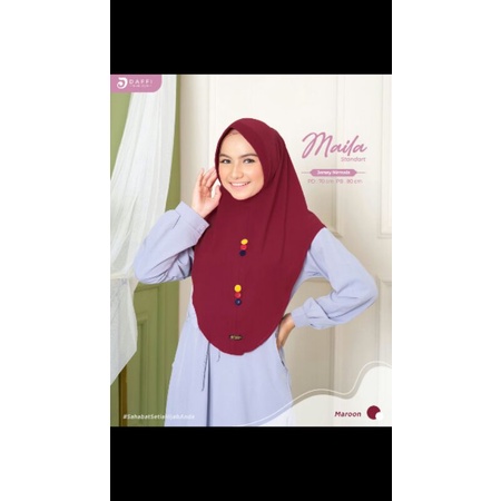 Daffi Hijab Maila Standart Maroon