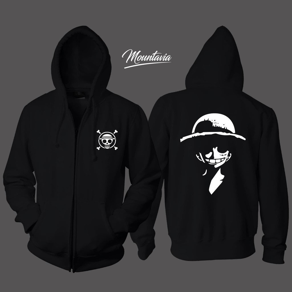 winter jaket One Piece Hoodie Pria Jepang Anime Trafalgar Law Sweatshirt Mantel Musim Dingin