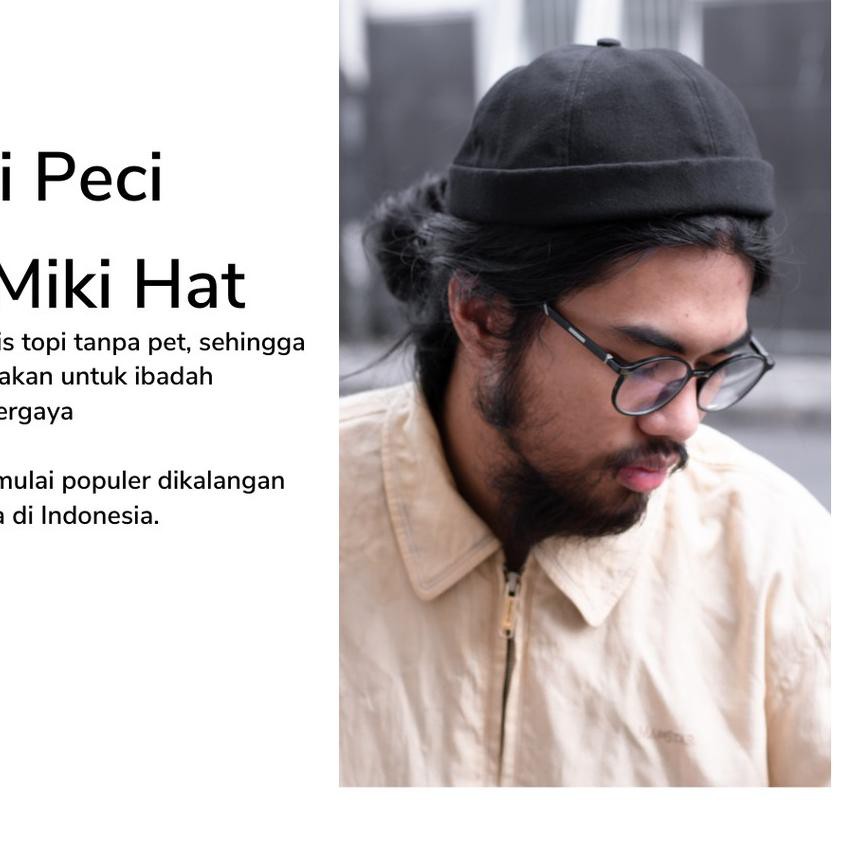 ☞ ORIGINAL MIKI HAT / TOPI PECI / BEANIE HAT / KOPIAH ➴