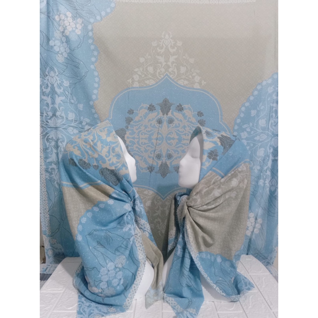 [ Promo COD ] Jilbab Motif, Kerudung Voal Motif Premium , Jilbab Segiempat Art , Hijab Square Diskon-D079