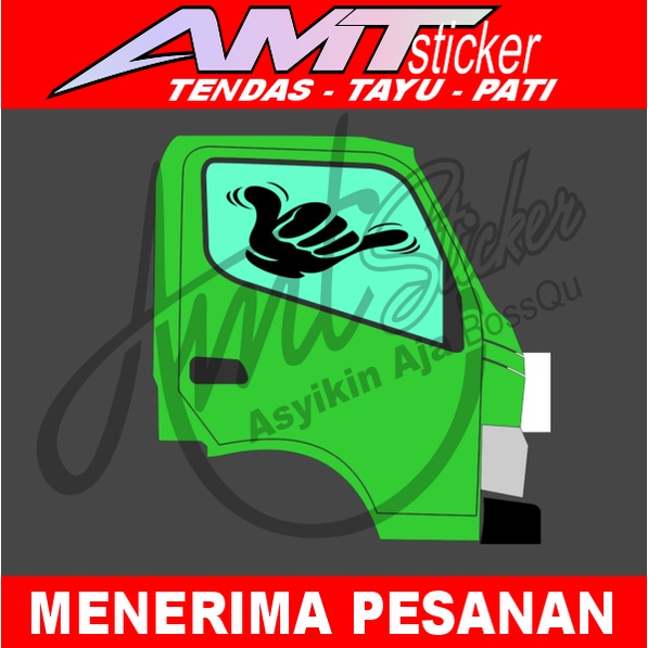 [COD] Stiker Blok Kaca Samping Tangan Oleng Stiker Bisa Request Warna Bisa Request Harga Sebelah aja