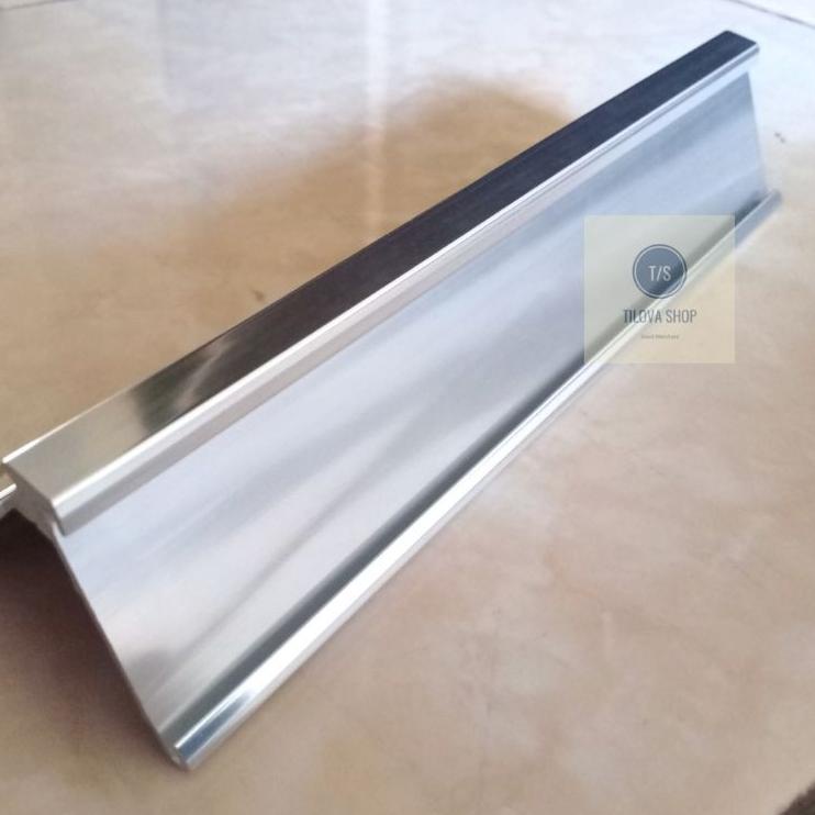 Serbu Obral TS-NAME PLATE HOLDER ( NPH ) ALUMUNIUM P.20 BESAR KECIL (BK) SILVER