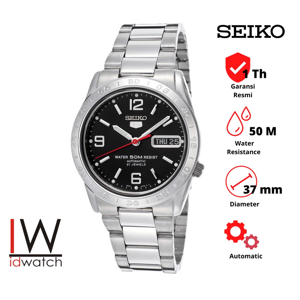 Seiko 5 SNKE13K1 Automatic Jam Tangan Pria Original SNKE13 Strap Rantai Stainless Steel