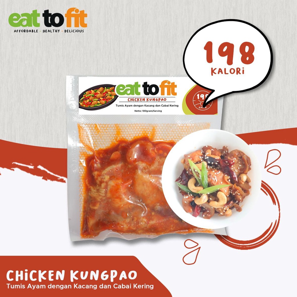 CHICKEN KUNGPAO FROZEN FOOD MAKANAN DIET EAT TO FIT TUMIS AYAM , KACANG DAN CABAI KERING