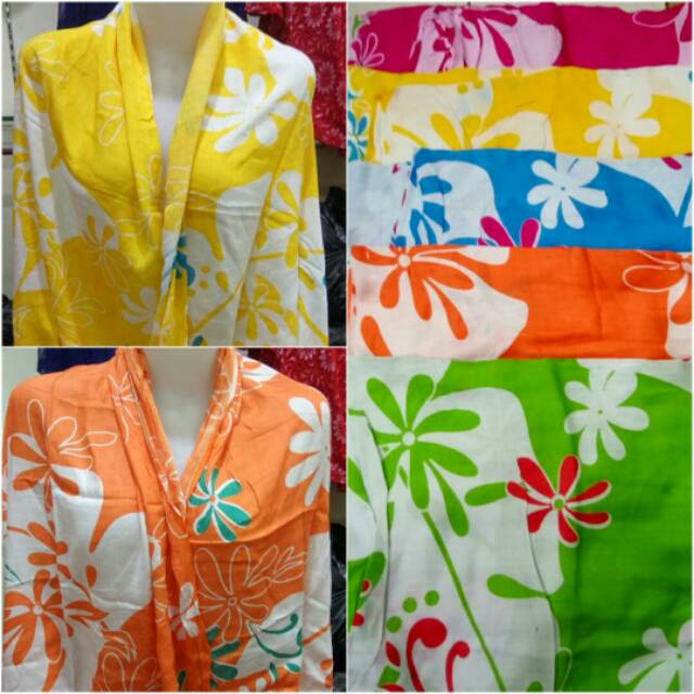 SALE Murah Kain Pantai Bali Motif Bunga Warna Cerah