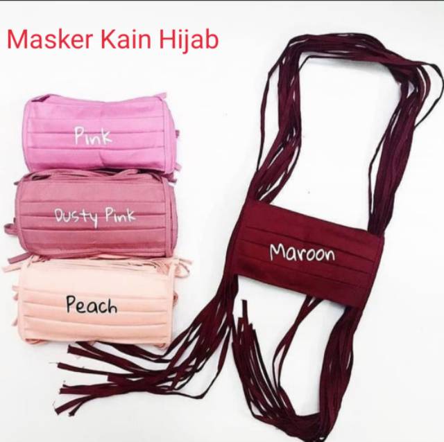 MASKER HIJAB KAIN TERMURAH DIJUAL SATUAN MOTIF WARNA