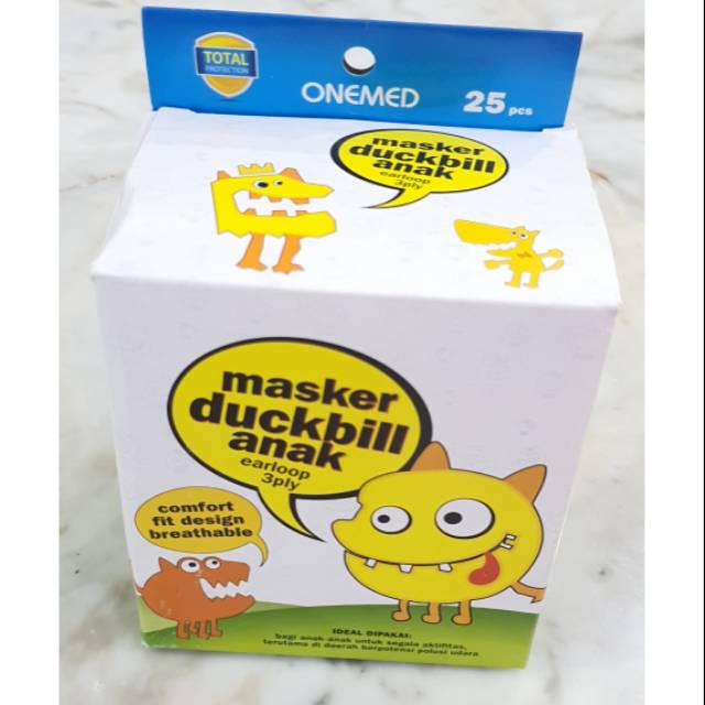Masker duckbill anak one med (gambar monster)