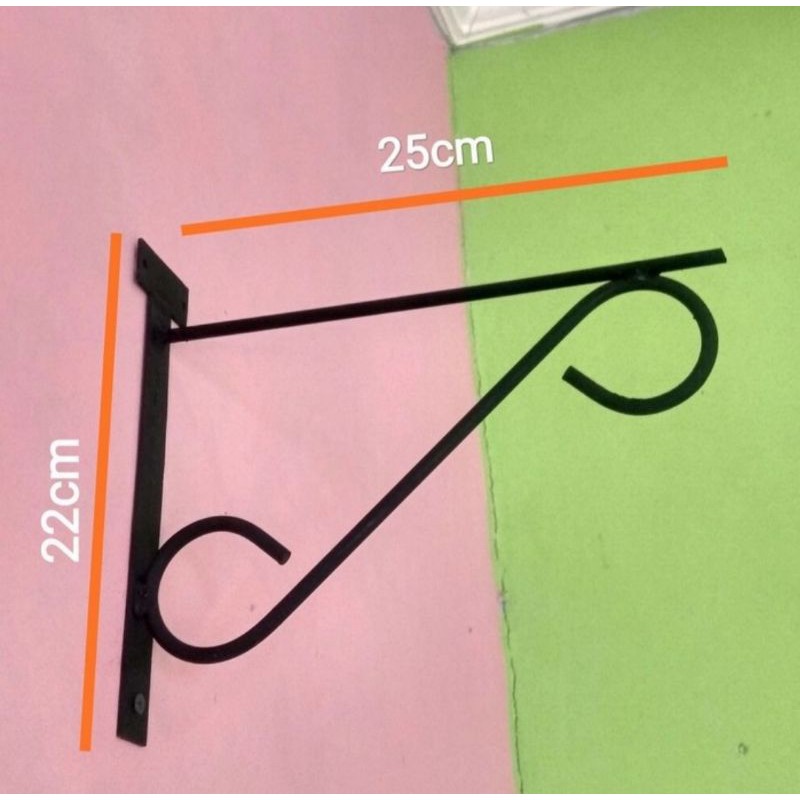 Gantungan pot besi/gantungan pot bunga/gantungan pot tempel dinding/gantungan besi/gantungan