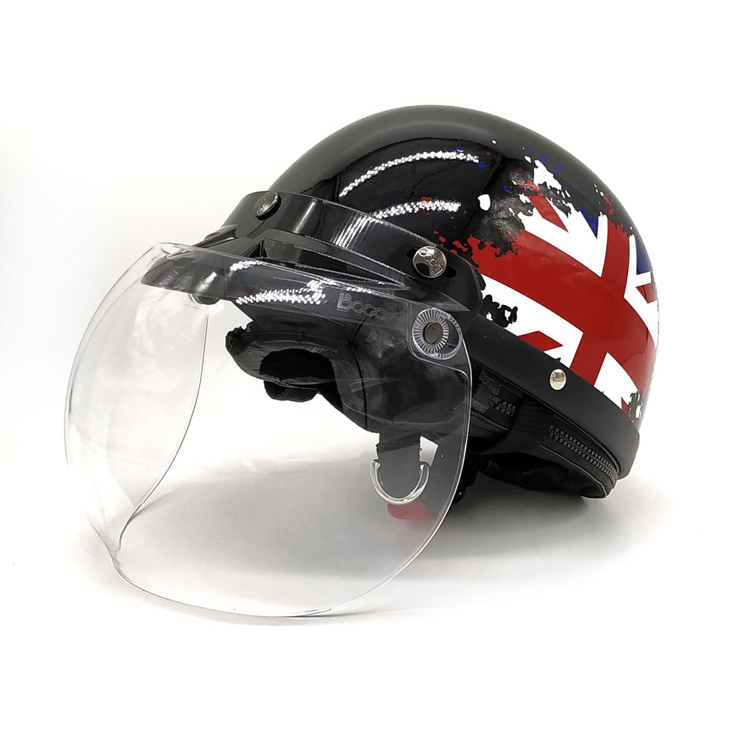 Helm Chips Premium + Kaca Bogo Bubble Original (Helm Retro/Helm Chip/Helm Vespa/Helm Bogo)