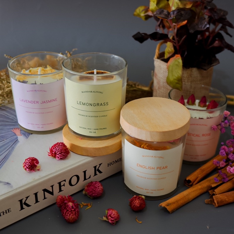 Natural scented Candle 150 Gr. Lilin Aromaterapi Souvenir Hampers