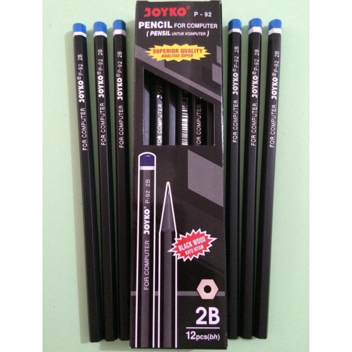 

Pensil 2B JOYKO P-92 / Joyko pensil warna hitam / Pensil Joyko P92 per lusin