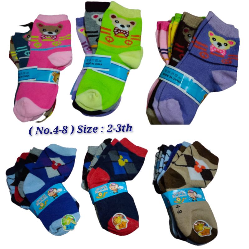 KAOS KAKI ANAK MOTIF untuk Anak usia 2-4th ( No.4-8 )