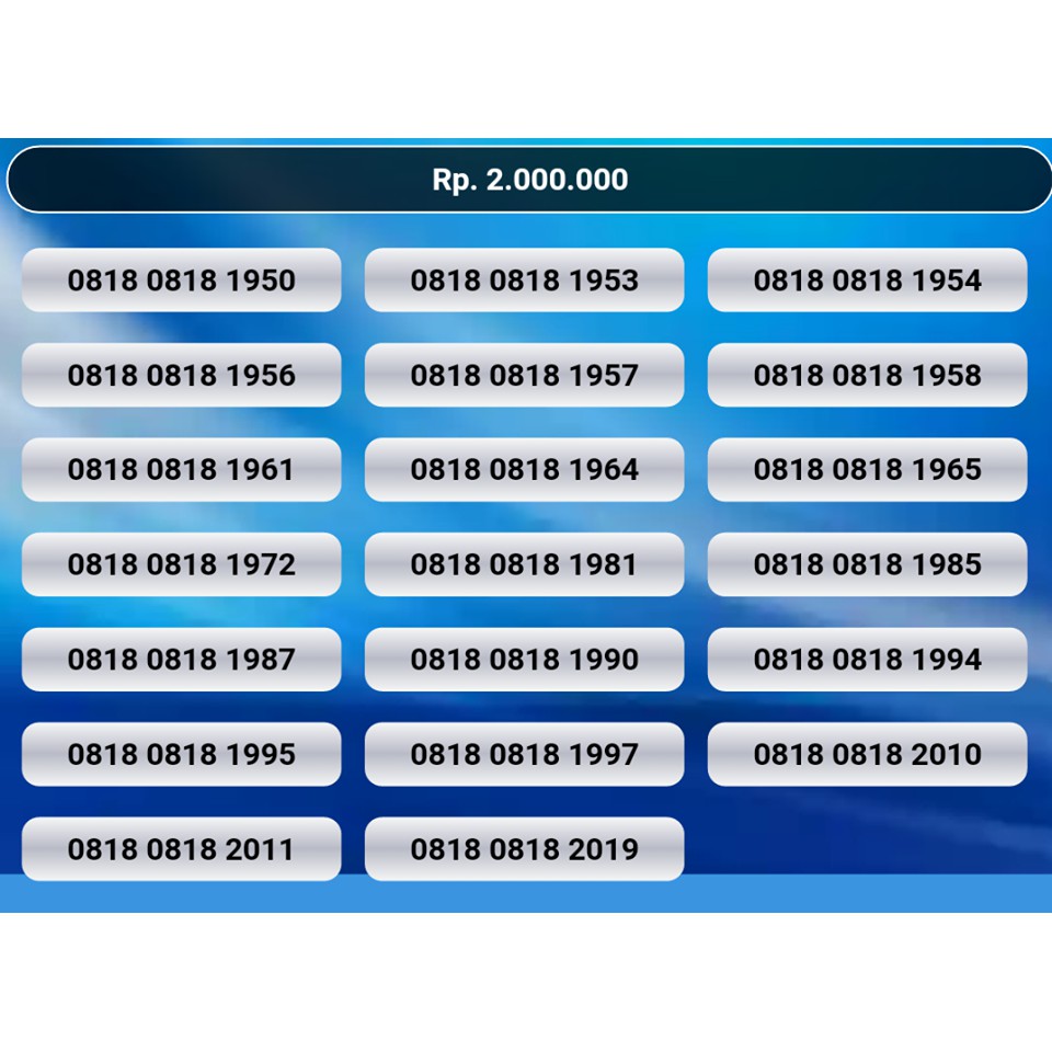 NOMOR CANTIK XL ------ 0818 0818 19XX