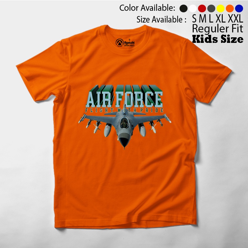 Baju Kaos Atasan Anak Laki-Laki Pesawat Jet Air Force Agatchi