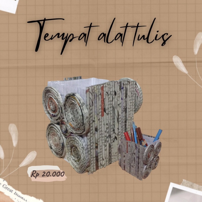 

handmade tempat alat tulis~koran