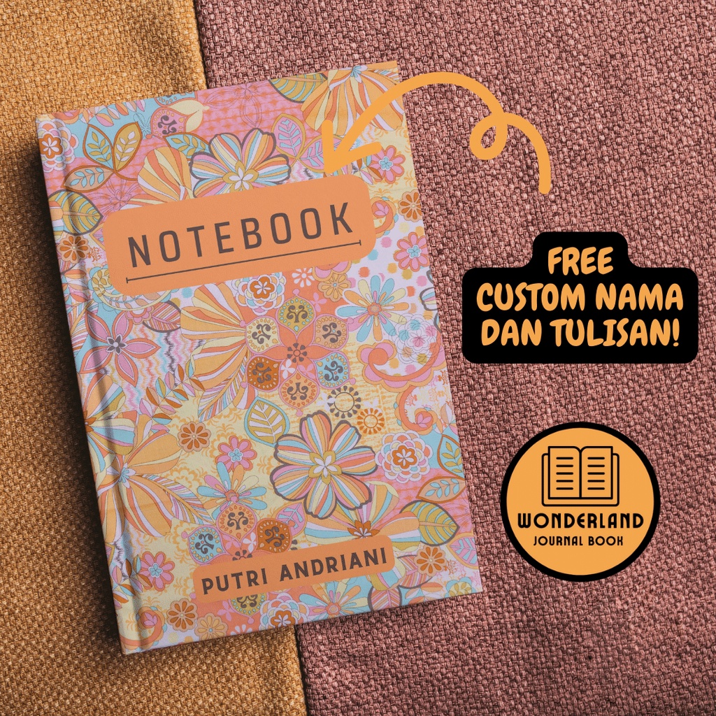 

Buku Tulis Jurnal Notebook Notes Aesthetic Garis Dotted Polos A5 Hardcover Custom Wonderland Journal 63