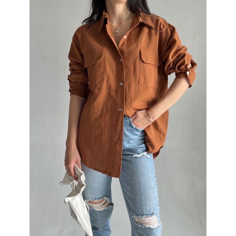 KEMEJA AGUSTA LINEN SHIRT