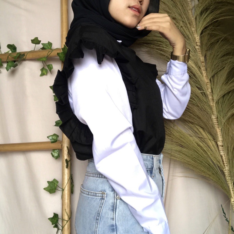 ( BISA COD ) READY!!! ZEA RUFFLE VEST / TANKTOP HIJAB / OUTER / TANKTOP HALAL