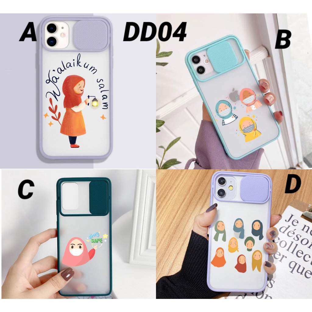 Terbaru Softcase Casing Motif Hijab DD04 for Iphone 6 6s 7 8 6+ 6s+ 7+ 8+ plus X XR Xs 11 12 Pro Max