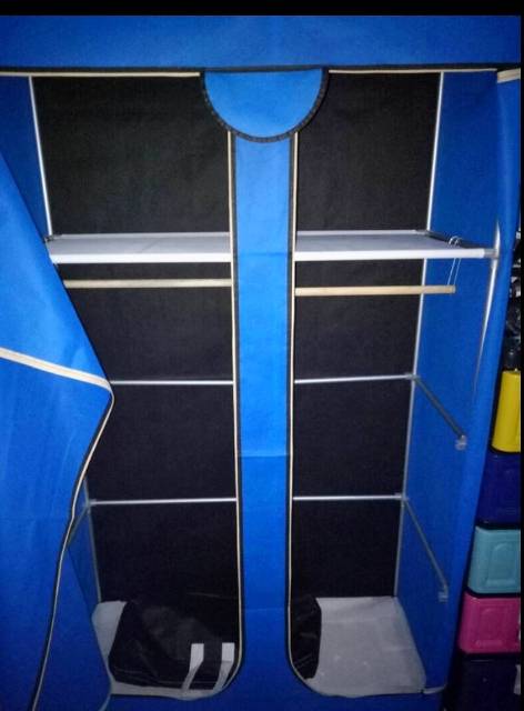 Lemari Gantung 2 Sisi Gamis Baju Dress Portable Hanger Gantungan Pakaian Jas Kemeja