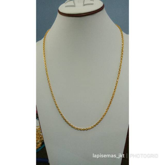 Kalung medan kalung nori kecil lapis emas 24k
