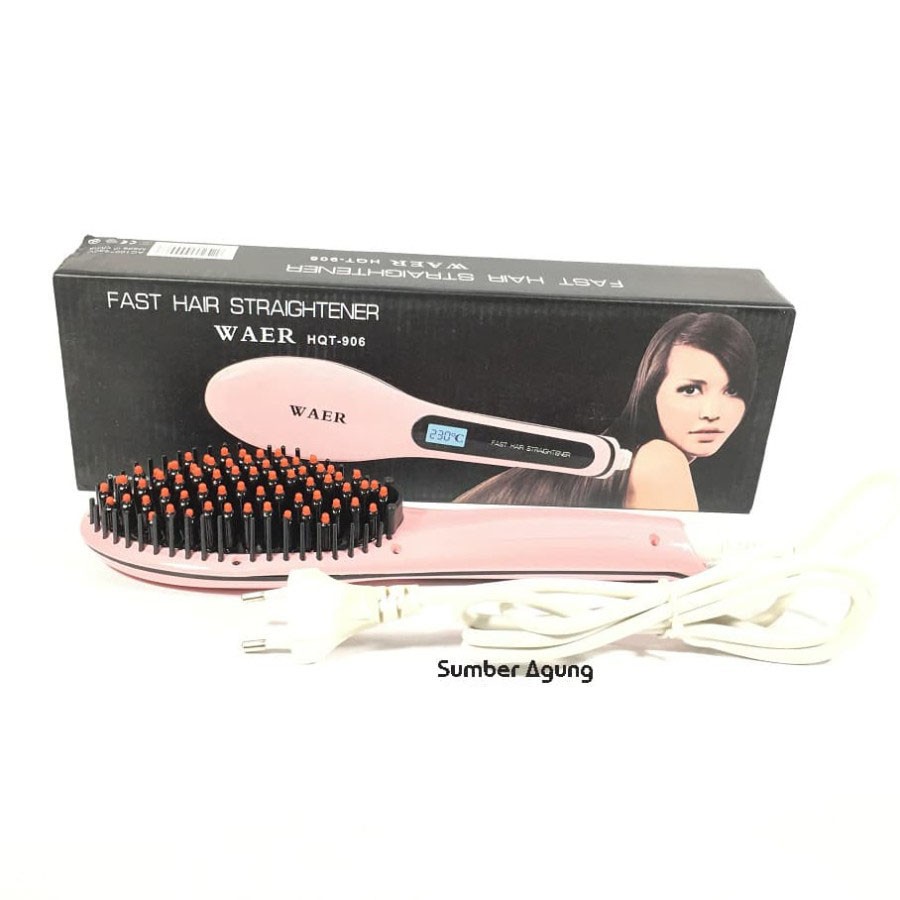 Sisir Pelurus Rambut Catok Sisir Pelurus Waer HQT906 Suhu Hingga 230