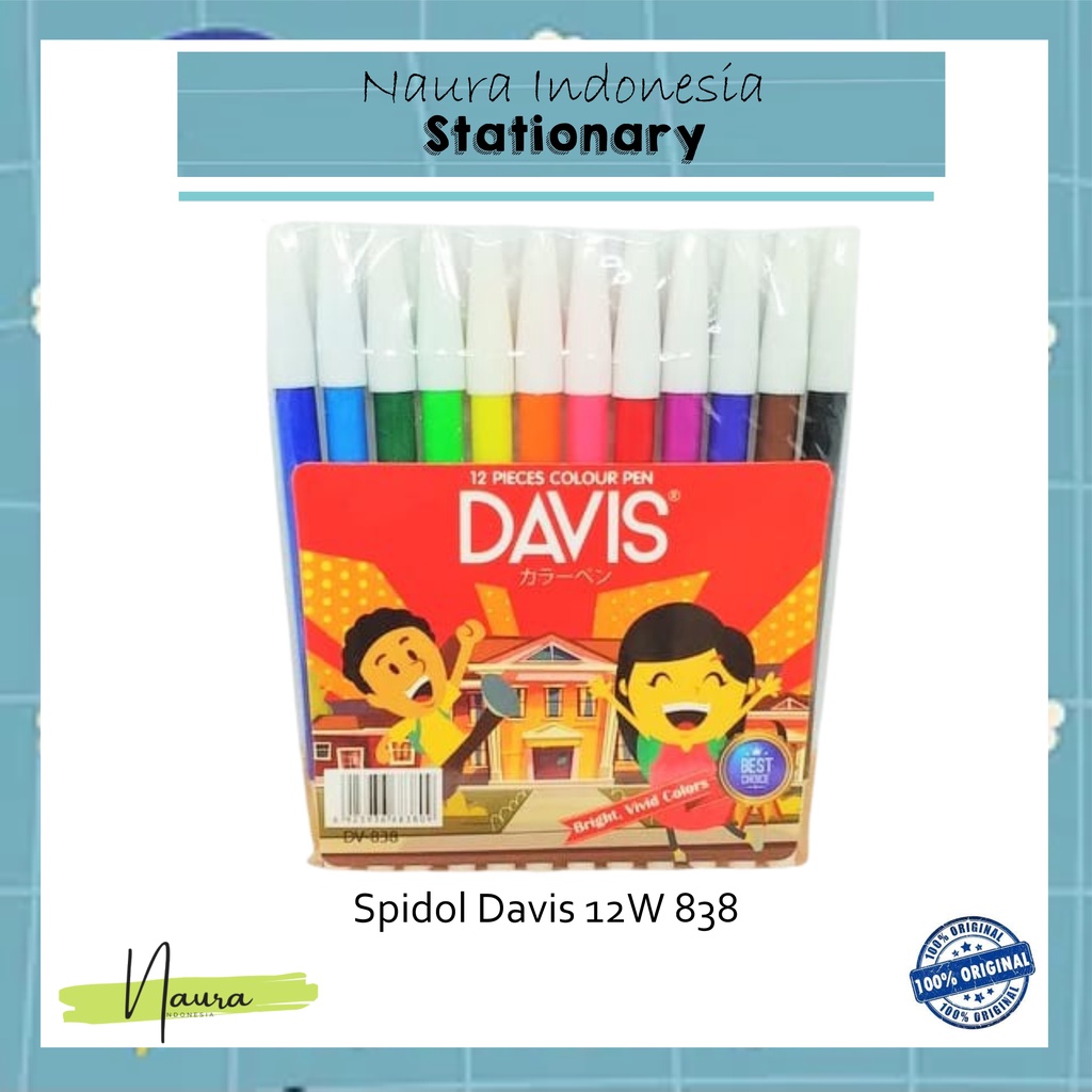 

Spidol 12 warna 838 Colour Pen | Spidol Davis