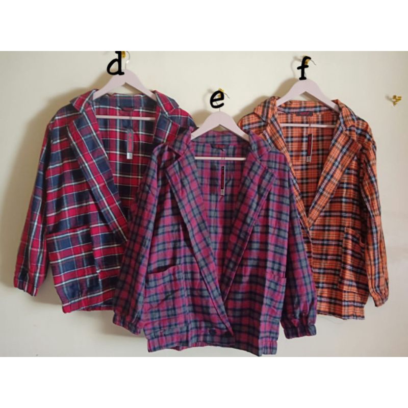 Jaket blazer flanel