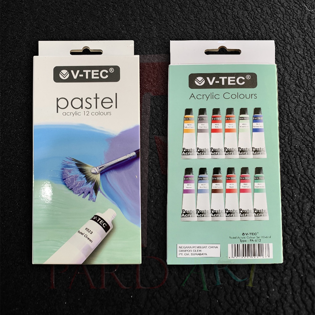 

V-Tec Acrylic Colour Tipe Pastel/Cat Akrilik Tipe Pastel/Warna Pastel