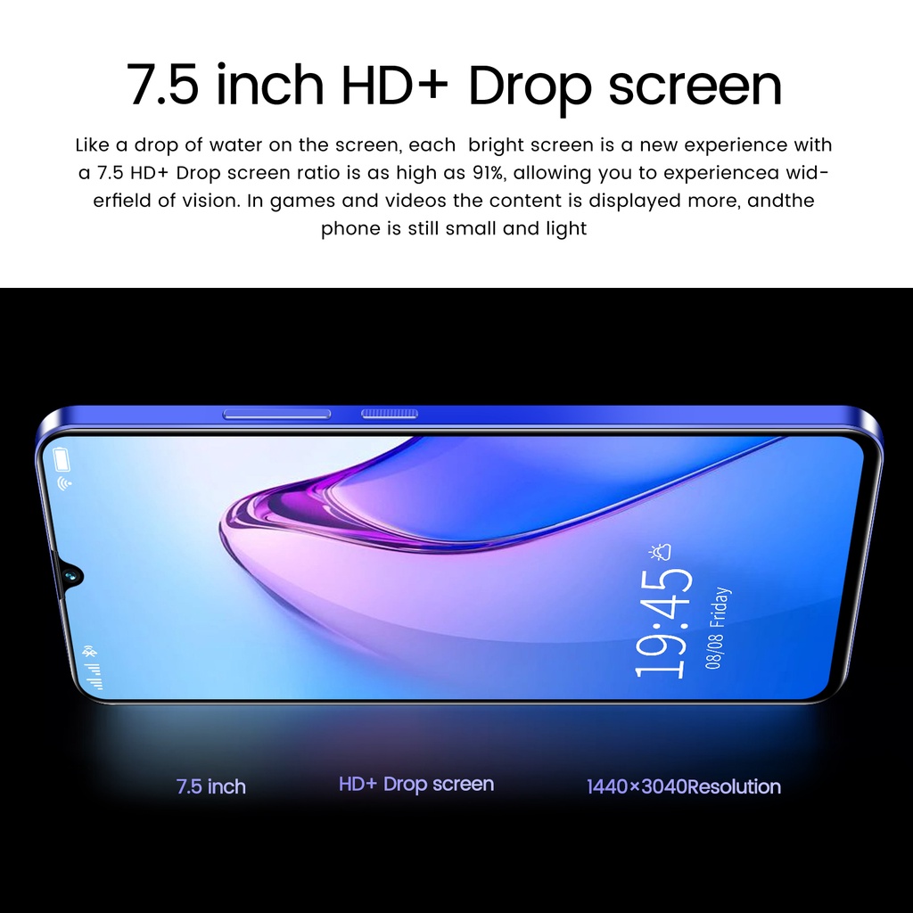 [BISA COD] 2022 Smartphone Baru Rino8 Pro 7.5 -Inch HD Camera HD Ponsel 12GB+512GB Dual -Card Ponsel Murah Android 11.0 Ponsel Baru Promosi Harga Rendah Harga Rendah  murah