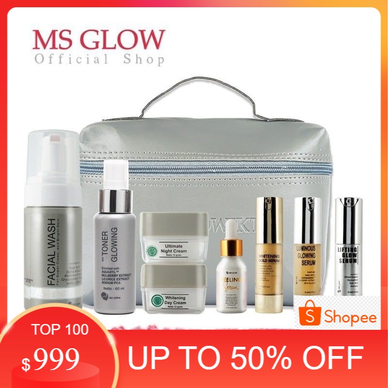 MS GLOW PAKET WAJAH LENGKAP SKINCARE BPOM PAKET SET LENGKAP 100% ORIGINAL WHITENING ACNE LUMINOUS UL