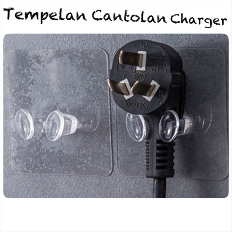 Tempelan / Gantungan Charger / Kabel / Cantolan Besi / Lubang Baut /  Lubang lemari / cantolan Male - Female